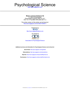 Psychological Science - Michigan State University