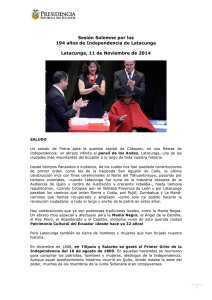 2014-11-11 Sesión Solemne por los 194 años de Independencia de