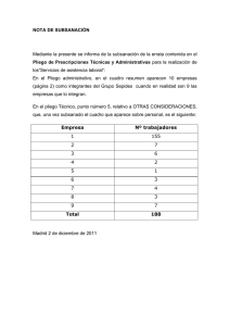 Nota de subsanación