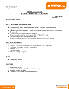 jefe de operaciones rotativo