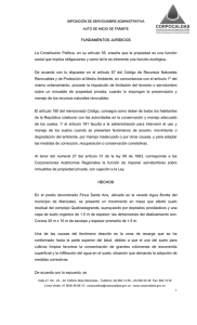 Imposición de Servidumbre Administrativa sobre el predio