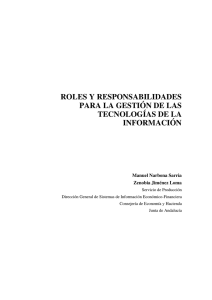 roles y responsabilidades para la gestión de las tecnologías de la