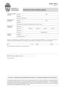 Modelo 1092-1 Solicitud de tarjeta ciudadana Xguada