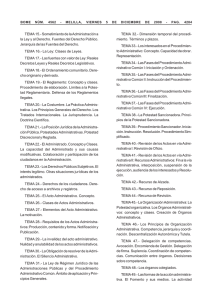 Temario Derecho Administrativo: Ley, Procedimiento y Organización