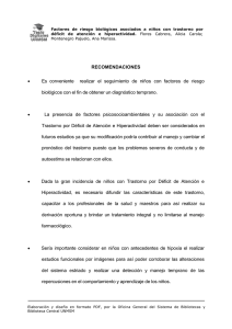 RECOMENDACIONES • Es conveniente realizar el