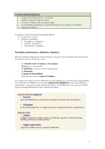 La diversidad lingüística
