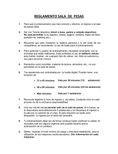 REGLAMENTO SALA DE PESAS