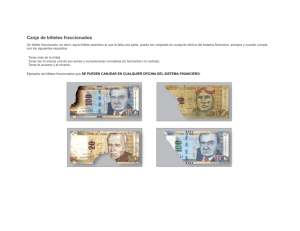 Canje de billetes fraccionados