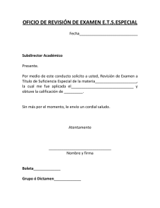 Solicitud Revisión Examen Especial