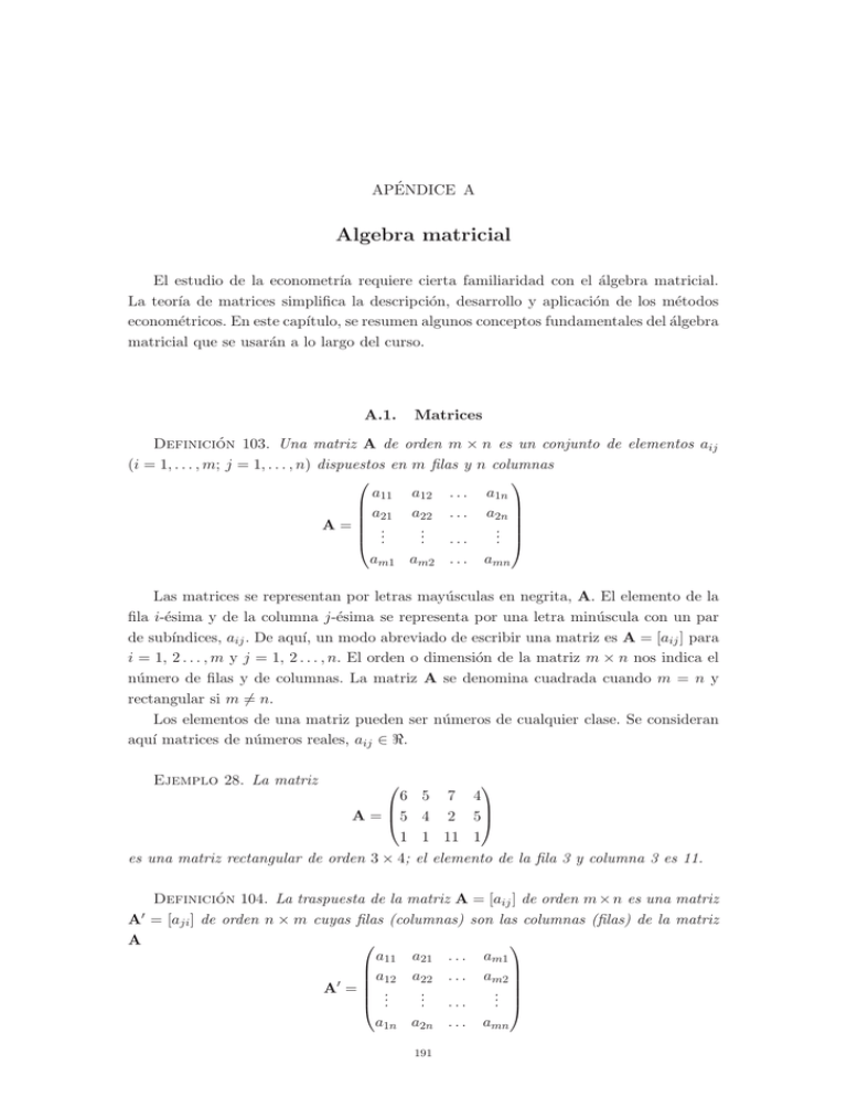 Algebra Matricial - OCW Universidad De Cantabria