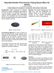 Results: The results obtained were the drag (C ) and lift coefficients