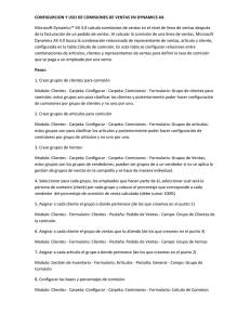 CONFIGURCION Y USO DE COMISIONES DE VENTAS