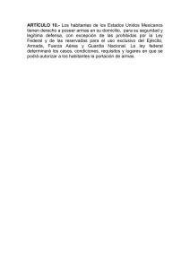 Artículo 10 Constitución Mexicana: Posesión de Armas