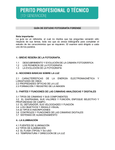 GUÍA DE ESTUDIO FOTOGRAFÍA FORENSE Nota importante: La