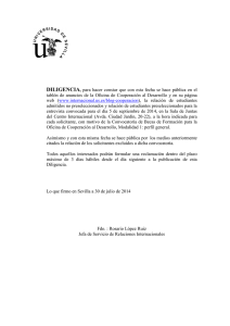 diligencia - Centro Internacional