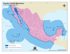 Mapa de Límites Marítimos de México