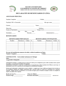 declaración de beneficiarios en línea