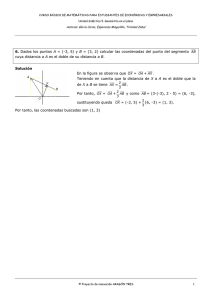 6. Dados los puntos A = (