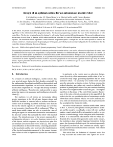 Design of an optimal control for an autonomous mobile robot