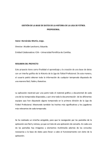 GESTIÓN DE LA BASE DE DATOS DE LA HISTORIA DE LA LIGA