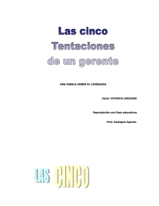Las Cinco Tentaciones del Gerente