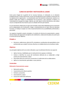 curso de gestión y motivación al logro