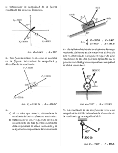 Problemas Resueltos de Estática: Fuerzas y Resultantes