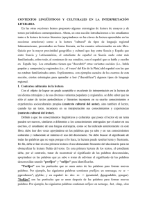 Los contextos lingüísticos y culturales