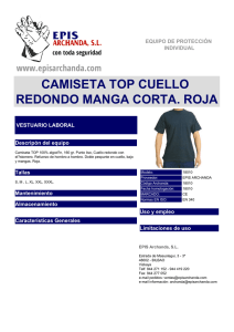 camiseta top cuello redondo manga corta. roja