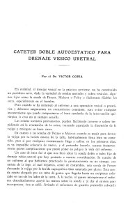cateter doble autoestatico para drenaje vesico uretral