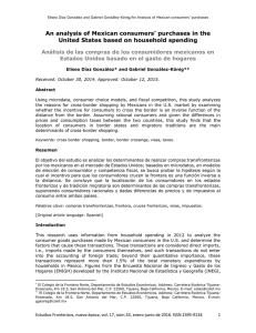 An analysis of Mexican consumers` purchases in the United States