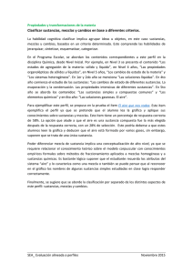 Clasificar sustancias, mezclas y cambios en base a diferentes