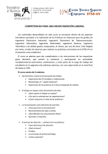 COMPETENCIAS PARA UNA MEJOR INSERCIÓN LABORAL