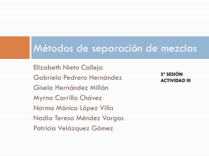 Métodos de separación de mezclas