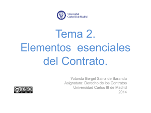 Tema 2. Elementos esenciales del contrato - e