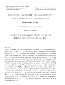SEMINARIO DE GEOMETRÍA ALGEBRAICA Emmanuel Pola