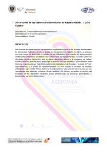 Distorsiones de los Sistemas Parlamentarios de Representación. El