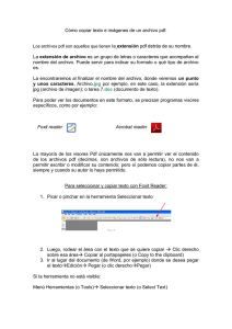 Cómo copiar texto e imágenes de un archivo pdf. La extensión de