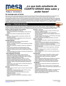 ¡Lo que todo estudiante de CUARTO GRADO debe saber y poder