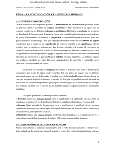 tema 1. la comunicación y el lenguaje humano
