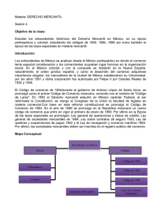 Materia: DERECHO MERCANTIL Sesión 4. Objetivo de la clase