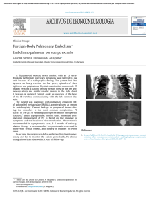 Foreign-Body Pulmonary Embolism