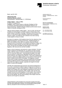 Berlin, April 20, 2016 PRESS RELEASE Staatliche Museen zu
