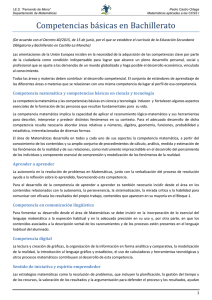 Competencias ba sicas en Bachillerato