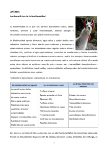 ANEXO 5 Los beneficios de la biodiversidad