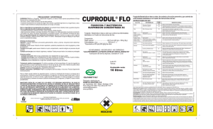 Fungicida-Bactericida en base a cobre, de contacto y de