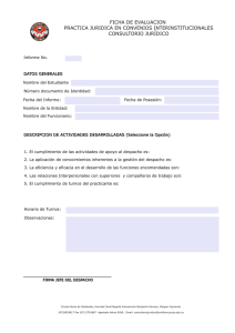 FICHA DE EVALUACION PRACTICA JURIDICA EN CONVENIOS