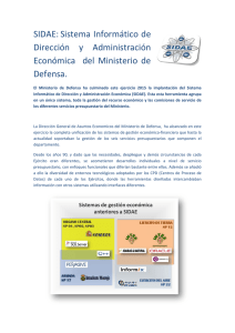 Implementación del Sistema SIDAE en el Ministerio de Defensa