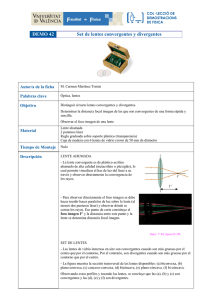 DEMO 42 Set de lentes convergentes y divergentes