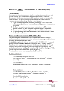 Paciente con ALERGIA a Antiinflamatorios no esteroideos (AINEs